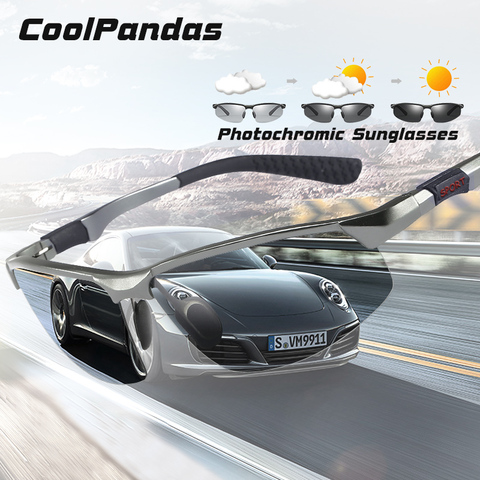 CoolPandas-gafas de sol fotocromáticas polarizadas camaleón para hombre, gafas de sol deportivas de visión nocturna diurna, para conducir, zonnebril heren ► Foto 1/6