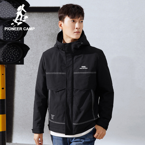 Chaqueta de invierno Pioneer Camp 2022 para hombre, abrigos gruesos con capucha y cremallera a prueba de viento, ropa de hombre AMF030417 ► Foto 1/6