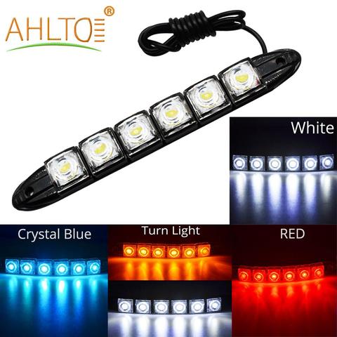 1X Leds de coche 6Led 9Led 10Led 12Led 16Led 20Led DRL luces de circulación diurna coche Flexible decorativa bombillas Ip67 de coche DC 12V tira de LED ► Foto 1/6