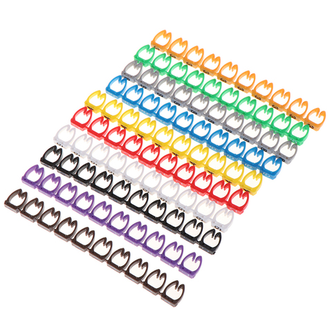 Rotuladores de Cable de colores, marcador tipo C, etiqueta de número para Cable de 2-3mm, 150 Uds. ► Foto 1/6