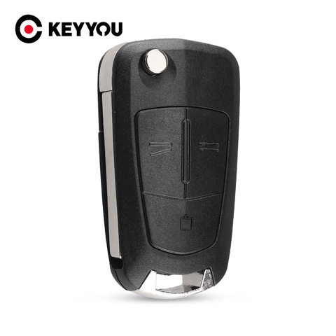 KEYYOU 3 Butoons plegable funda de llave de control remoto abatible de Fob para Vauxhall / Opel / Astra H / Corsa D / Vectra C / Zafira ► Foto 1/6