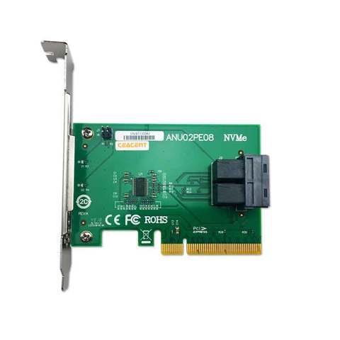 ANU02PE08 NVME U.2 SFF8643 a SFF8639 puerto Dual NVMe controlador (no con cables,no es compatible con LSI 8643*2 A 8639*2 cable) ► Foto 1/6