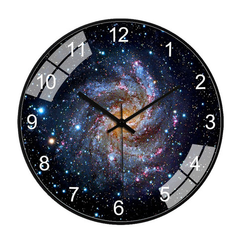 Reloj de pared de estilo nórdico para el hogar, cronógrafo creativo y moderno de oro, para decoración de pared, sala de estar, dormitorio, estrella del espacio, regalo, FZ932 ► Foto 1/6