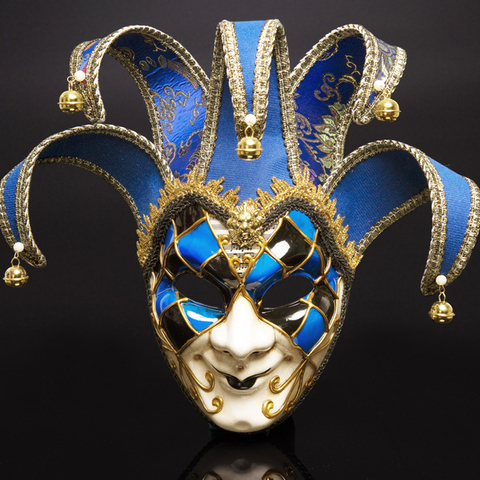Mascarilla Facial de Joker, máscara de grietas, carnaval, fiesta de Navidad, máscaras faciales venecianas pintadas ► Foto 1/6
