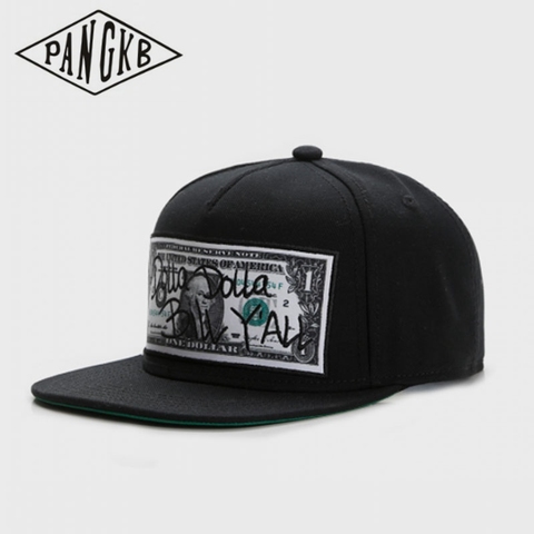 PANGKB-Gorra de DOLLA dolla-dollus para hombre y mujer, negra, snapback hip hop, informal, para exteriores, gorra de béisbol para el sol ► Foto 1/5