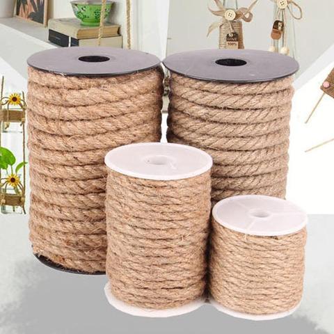 10M cuerda Sisal Natural para gato marco DIY hecho a mano-4-12MM de Lámpara de cuerda decorativa vinculante cuerdas de cáñamo de embalaje ► Foto 1/6