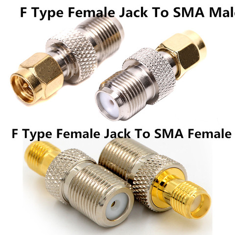 Conector hembra tipo F a SMA macho o a SMA hembra, adaptador Coaxial RF recto, conectores F a SMA, convertidor de tono, 1 o 2 unidades ► Foto 1/6