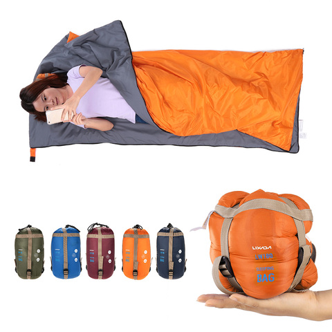 Lixada 190*75cm bolsa de dormir sobre para acampar Mini bolsas de viaje ultraligeras con equipo de bolsa de compresión primavera otoño ► Foto 1/6