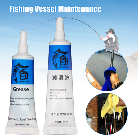 Carretes de pesca lubricantes con cojinete de rueda de pescado, aceite lubricante, grasa para carrete Universal SAL99, 2 uds. ► Foto 1/6