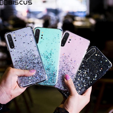 Brillo suave funda de cristal para OPPO verdadero yo Realme 3 3i 5 5i 6 Pro C2 C3 X XT X2 Reno 2 Z A9 A5 2022 F3 6S 6i A72 F1S A52 A3S A5S A31 A91 Bling cubierta ► Foto 1/6