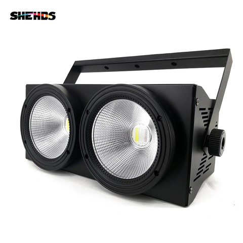 SHEHDS-luz cegadora LED de 2 ojos para escenarios, iluminación de escenario de 200w DMX, Color blanco frío y cálido para TV, espectáculos, asientos de fiesta ► Foto 1/6