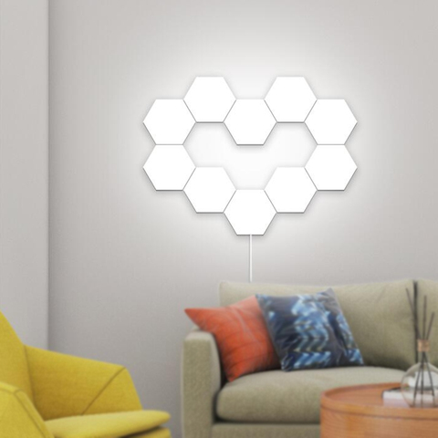 Nuevo LED de la luz táctil sensible Sensor lámpara Modular Hexagonal LED creativo decoración de Color Lámpara de noche lámpara ► Foto 1/6