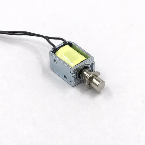 Imán eléctrico de resorte para electrodomésticos, Micro solenoide de empuje a través de tipo, DC 3V, 6V, 12V, 24V ► Foto 1/4