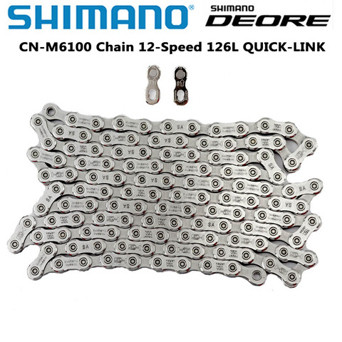 Shimano-Cadena de CN-M6100 DEORE para bicicleta de montaña, 12 velocidades, 123L, piezas de bicicleta de enlace rápido, novedad de 2022 ► Foto 1/2