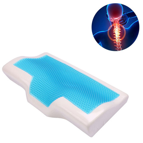 De espuma de memoria de Gel almohada ortopédica hielo de verano-fresco Anti-almohadas ronquidos rebote lento dormir suave salud Cuidado del cuello almohada, ropa de cama ► Foto 1/6