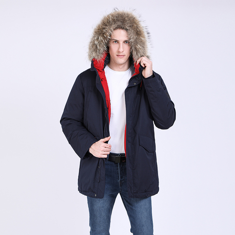 TALIFECK-Chaqueta de invierno con Cuello de piel de mapache, Parkas gruesas de algodón para hombre, abrigo de invierno con capucha extraíble, novedad de 2022 ► Foto 1/1