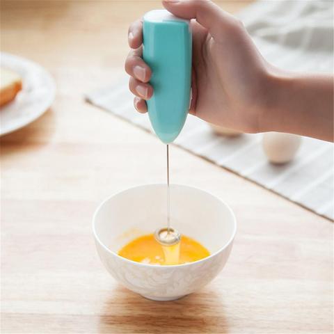 MEZCLADOR PARA café, leche y bebidas mezclador eléctrico huevo batidor vaporizador espuma Mini agitador con mango práctico licuadora de la cocina que cocina la herramienta ► Foto 1/6