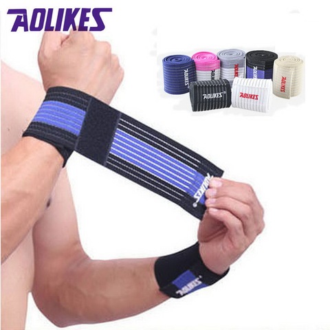 AOLIKES 1 piezas de muñeca banda de las mujeres de los hombres vendaje elástico para la mano de la correa de muñeca de fitness pulsera deporte apoyo muñeca protector ► Foto 1/6