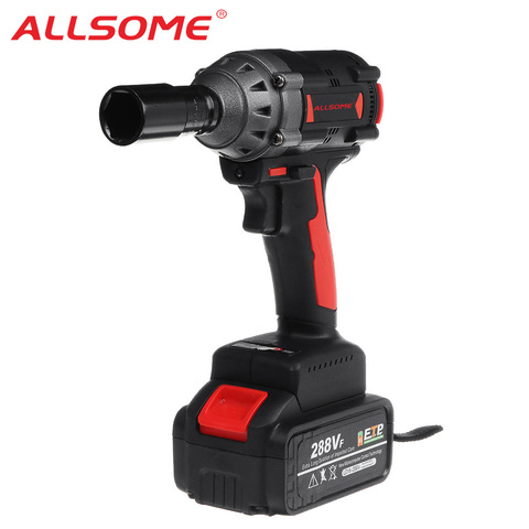 ALLSOME 288VF 600NM Llave de impacto sin escobillas Max Li-ion batería Motor sin escobillas herramienta eléctrica con manga de cargador ► Foto 1/5