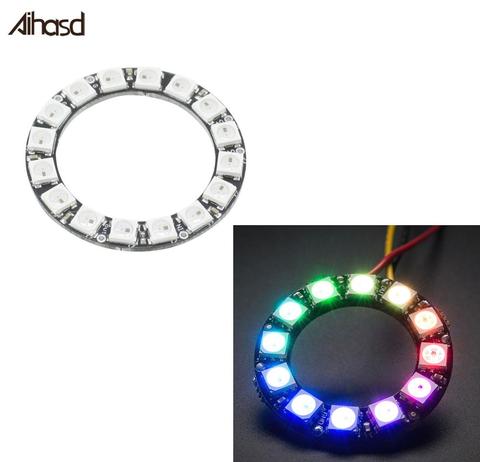 Lámpara de anillo LED, 16 Bits, WS2812, WS2812B, módulo 5050 RGB, luz con Drivers integrados ► Foto 1/4