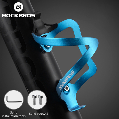 ROCKBROS-portabotellas ultraliviano de aleación para bicicleta, MTB de aluminio, soporte para botella de agua de bicicleta, accesorios de soporte para bicicleta ► Foto 1/6