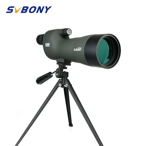 SV28 Telescopio Trrestre 20-60x60 catalejo Recto Telescopio con zoom de 180 grados Impermeable para caza Observación de aves con estuche de transporte suave + Trípode F9308E ► Foto 1/6