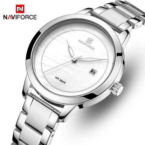 NAVIFORCE-relojes de lujo para mujer, reloj de pulsera de cuarzo, resistente al agua ► Foto 1/6