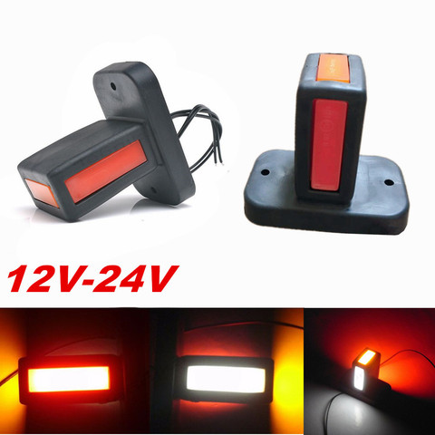 2 uds. De luces LED con indicador lateral de contorno, 12v, luces laterales de remolque de 24 voltios, luces de tráiler para camión, luz de freno de marcha atrás, señal de giro ► Foto 1/6