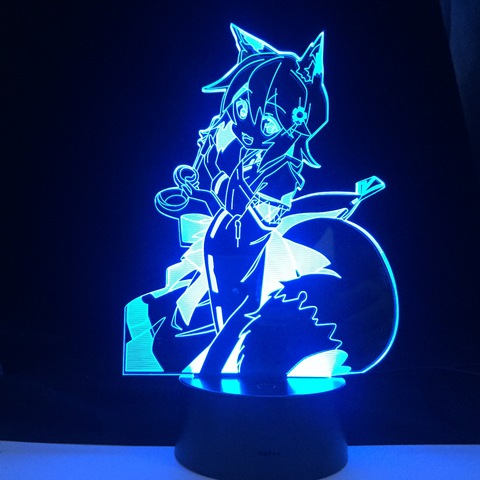 Luz de noche Led 3d de Anime The Helpful Fox senko-san para niños, decoración de dormitorio, mando a distancia, regalo de cumpleaños ► Foto 1/6