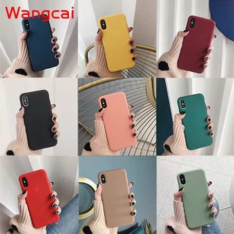 Funda de silicona de color caramelo para teléfono Realme, carcasa de tpu suave mate para teléfono Realme X50 6i 5 X2 Pro 5i 5s C3 Narzo 10 X2 XT Q X C2 C1 ► Foto 1/6