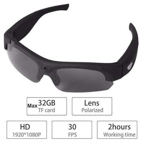 Gafas de sol polarizadas con cámara Digital HD 1080P para exteriores, lentes inteligentes para conducción de coche, videocámara deportiva DV ► Foto 1/6