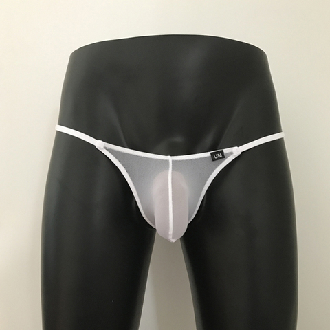 Tanga transparente de cintura baja para hombre, ropa interior de malla transparente ► Foto 1/6