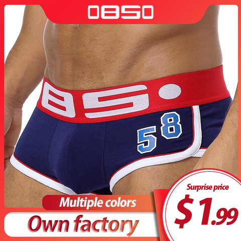 Bóxer de algodón para hombre, ropa interior sexy para hombre, calzoncillos de hombre, pantalones cortos, bolsa convexa en U para gay B0068 ► Foto 1/6