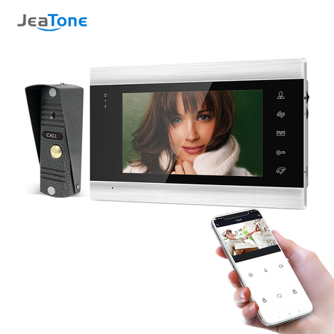 Jeatone-sistema de intercomunicación de vídeo inalámbrico, 7 pulgadas, Wifi, 720P, cámara de teléfono de puerta impermeable, compatible con grabación/timbre de instantánea ► Foto 1/6