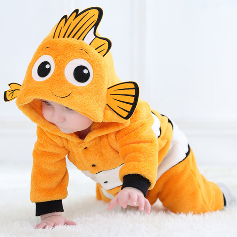 Cosplay Ropa de bebé mameluco Onesie Infantil Niño niña Nemo de dibujo animado bebé Onesie Ropa Bebe mamelucos mono de invierno traje suave traje ► Foto 1/6