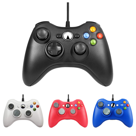 Para Xbox 360 USB con cable Gamepad soporte Win7/8/10 sistema Joystick de control para XBOX360 Slim/Fat/E juego de consola controlador Joypad ► Foto 1/6