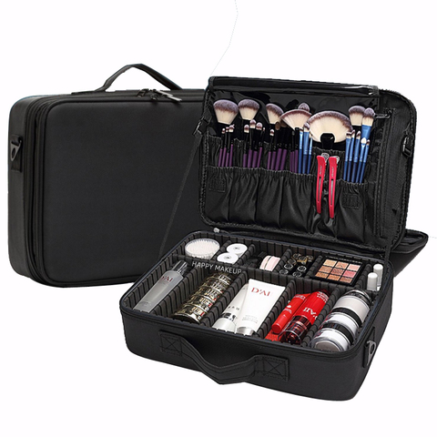 Bolsa de cosméticos para mujer, estuche de viaje para maquillaje profesional, a la moda, para artista de maquillaje ► Foto 1/6