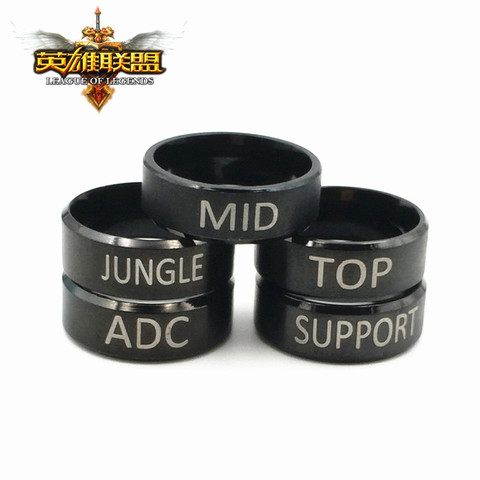 Juego de anillo LOL Liga de la leyenda de acero inoxidable anillo de acero para los Fans, regalo de accesorios de alta calidad EE. UU. #7 y 9 venta al por mayor ► Foto 1/6