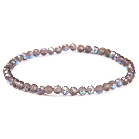 Pulseras de Micro cuentas facetadas de 4 mm para mujer, energía curativa, amatista Natural, Pulsera elástica brillante, joyería para amigos ► Foto 1/6