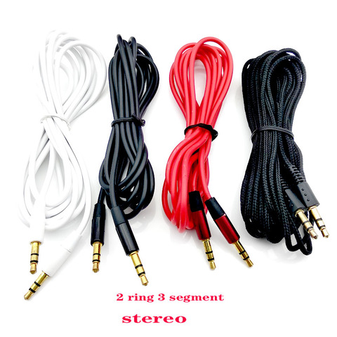 Cable auxiliar de audio macho a macho 3,5mm 1m 35 jack a 3. Cable auxiliar jack de 5mm para coche, para iPhone, auriculares, beats, altavoz, aux, cable MP3/4 ► Foto 1/6