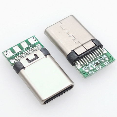 10 unids/lote Conector Micro USB tipo C conector macho de carga rápida de 12 pines para teléfono móvil Conector Micro USB ► Foto 1/2