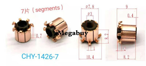 3x7,8x9mm 7p barras de cobre alternador Motor eléctrico conmutador de cobre conmutador armadura conmutador 1426 ► Foto 1/1