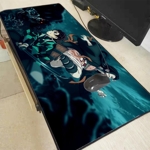 XGZ demonio asesino Kimetsu No Yaiba Anime gran juego de computadora de la PC alfombrilla de ratón para gamers escritorio Mat con bloqueo de borde para CS ir LOL Dota ► Foto 1/1