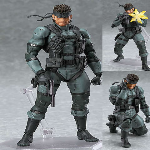 Figura de acción del Anime Figma Snake 243, Gear Solid 2: Sons Of Liberty, juguetes de modelos coleccionables, muñeco de regalo de 16cm ► Foto 1/6