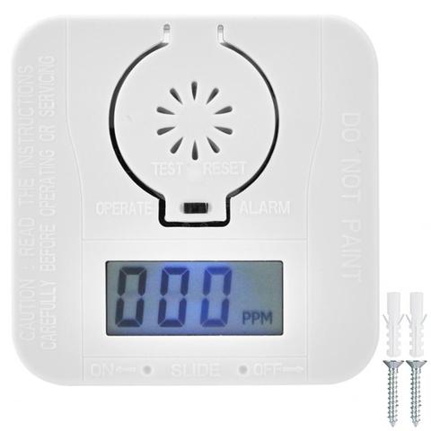 Detector de humo de monóxido de carbono CO alarma Sensor de advertencia de Gas tóxico alarma de intoxicación de seguridad Detectores fotoeléctricos LCD ► Foto 1/6