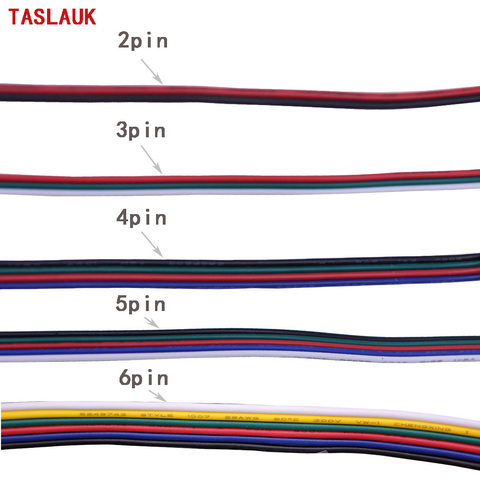 Cable de extensión de 5M, 2, 3, 4, 5, 6 pines, 22 #, para tira LED RGB 5050/3528, luz/módulo, etc. ► Foto 1/6