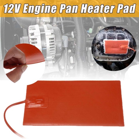 12V Silicone Heater Pad Engine Block Hydraulic Tank Heating Plate Oil Pan Sump Tank Electric Heater Pad NO Plug 13*23CM ► Foto 1/6