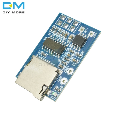 Tarjeta TF GPD2846A Módulo de placa decodificadora de reproductor MP3, módulo amplificador Mono mixto de 2W para fuente de alimentación Arduino GM, compatible con Radio FM MP3 ► Foto 1/6