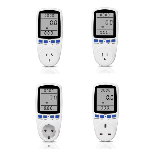 Medidor de potencia de CA inteligente, vatímetro, enchufe de medición de potencia, monitor de potencia EU/US/UK/AU ► Foto 1/5