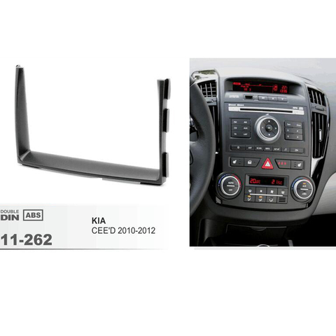 173*98mm Radio de coche Fascia para KIA Ceed 2010, 2011, 2012 2 DIN Dash Kit de montaje adaptador Trim facia rodeado marco tablero Panel ► Foto 1/2